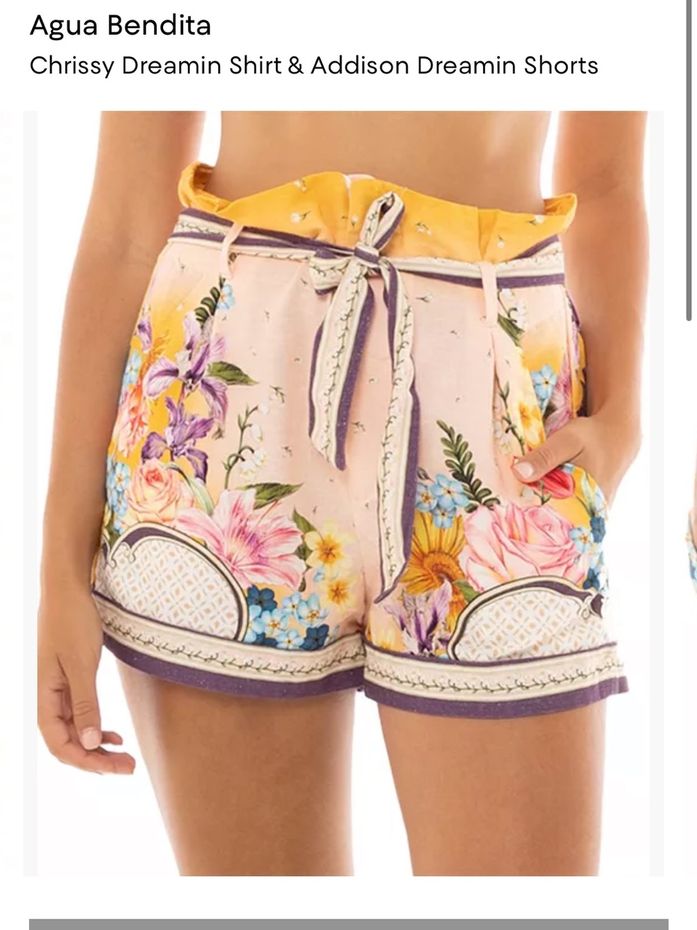 Agua Bendita Chrissy Dreamin Buttondown Shirt and Addison Shorts - Picture 3 of 8